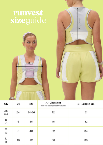 Hydration Run Vest in Lime Green