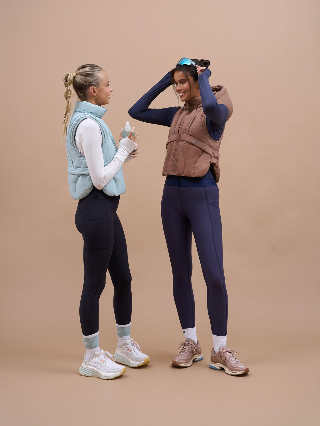 Padded Run Gilet in Mountain Mocha