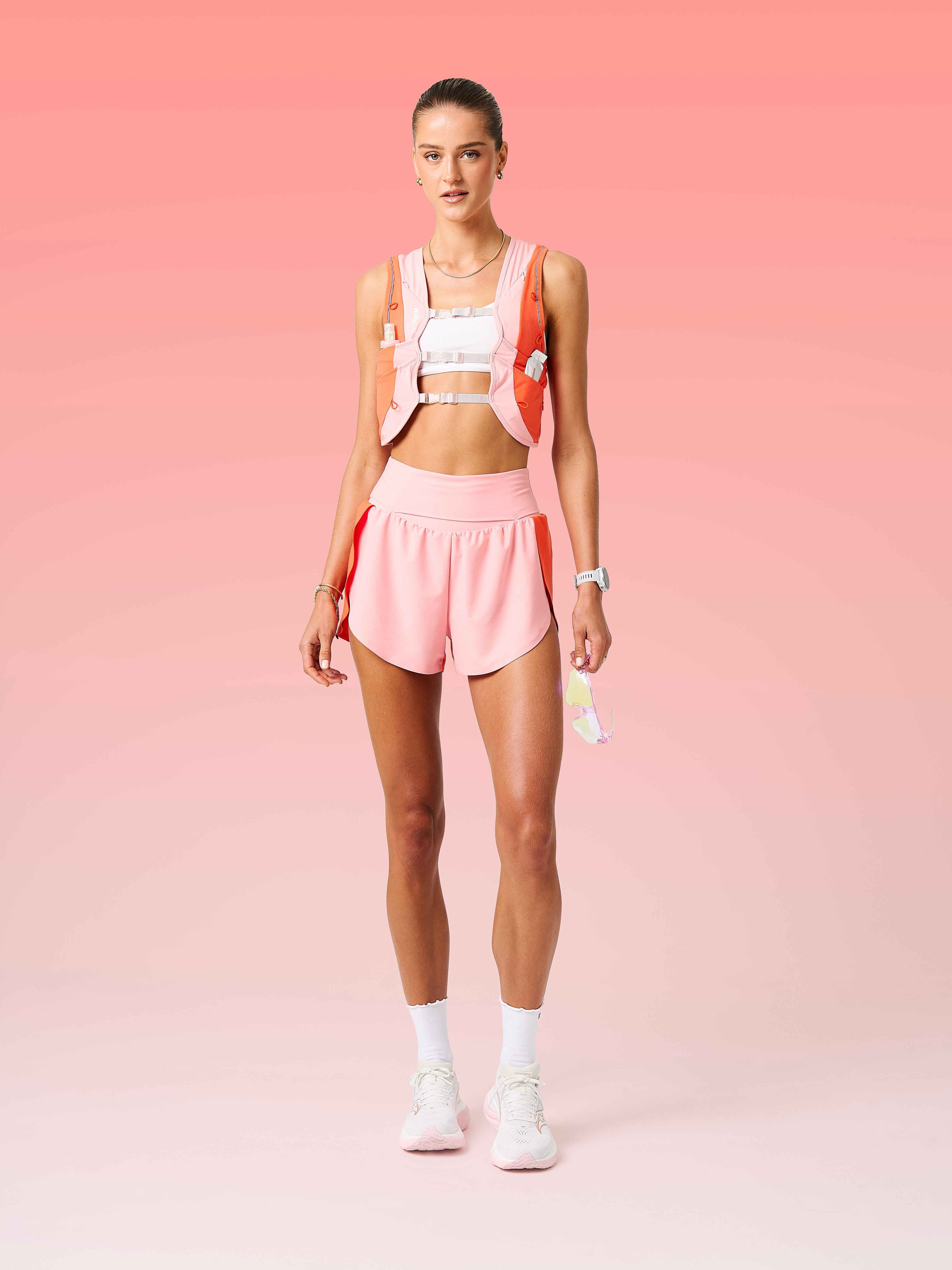 Hydration Run Vest In Watermelon Slush & Strawberry Cream