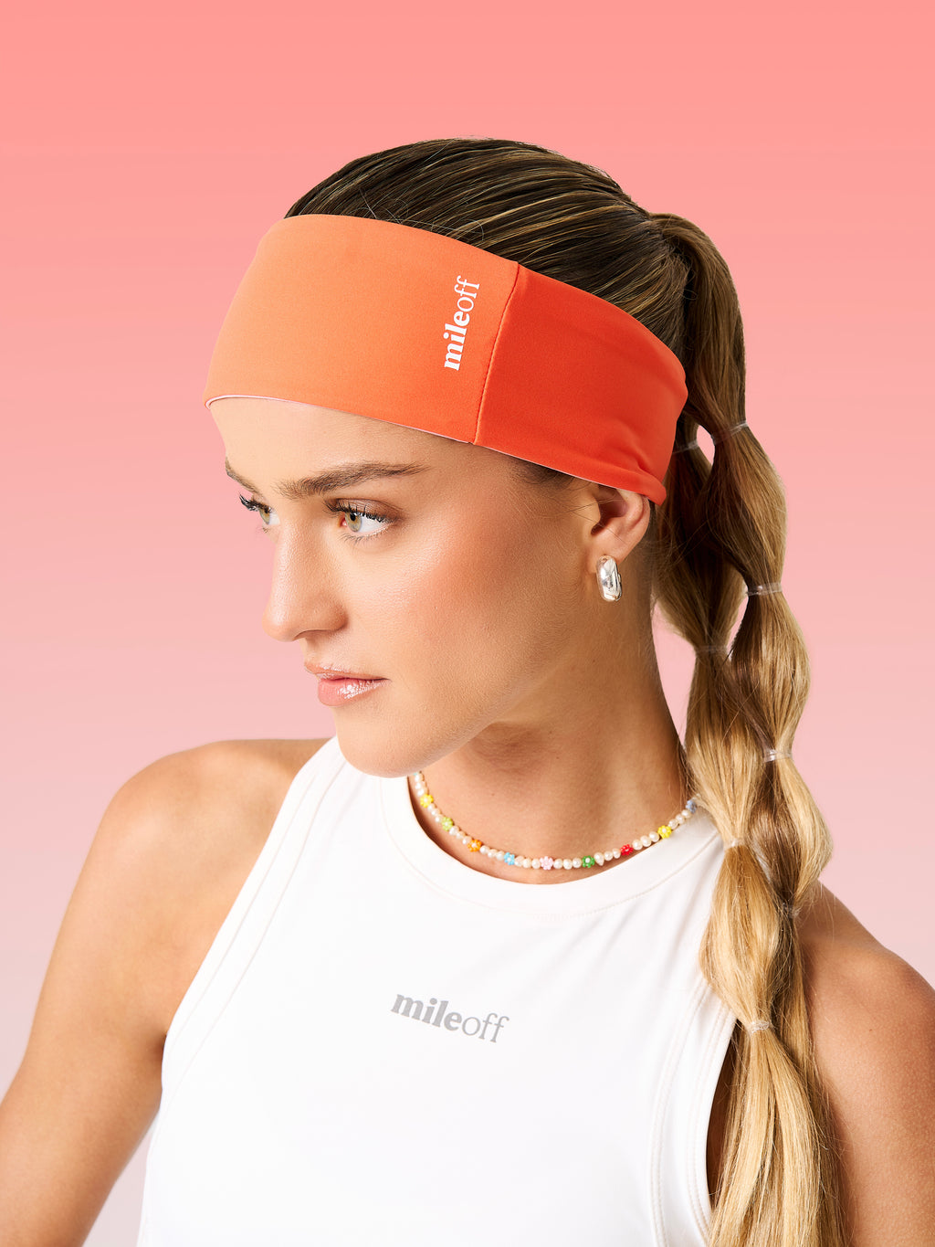 Reversible Headband In Watermelon Slush & Strawberry Cream