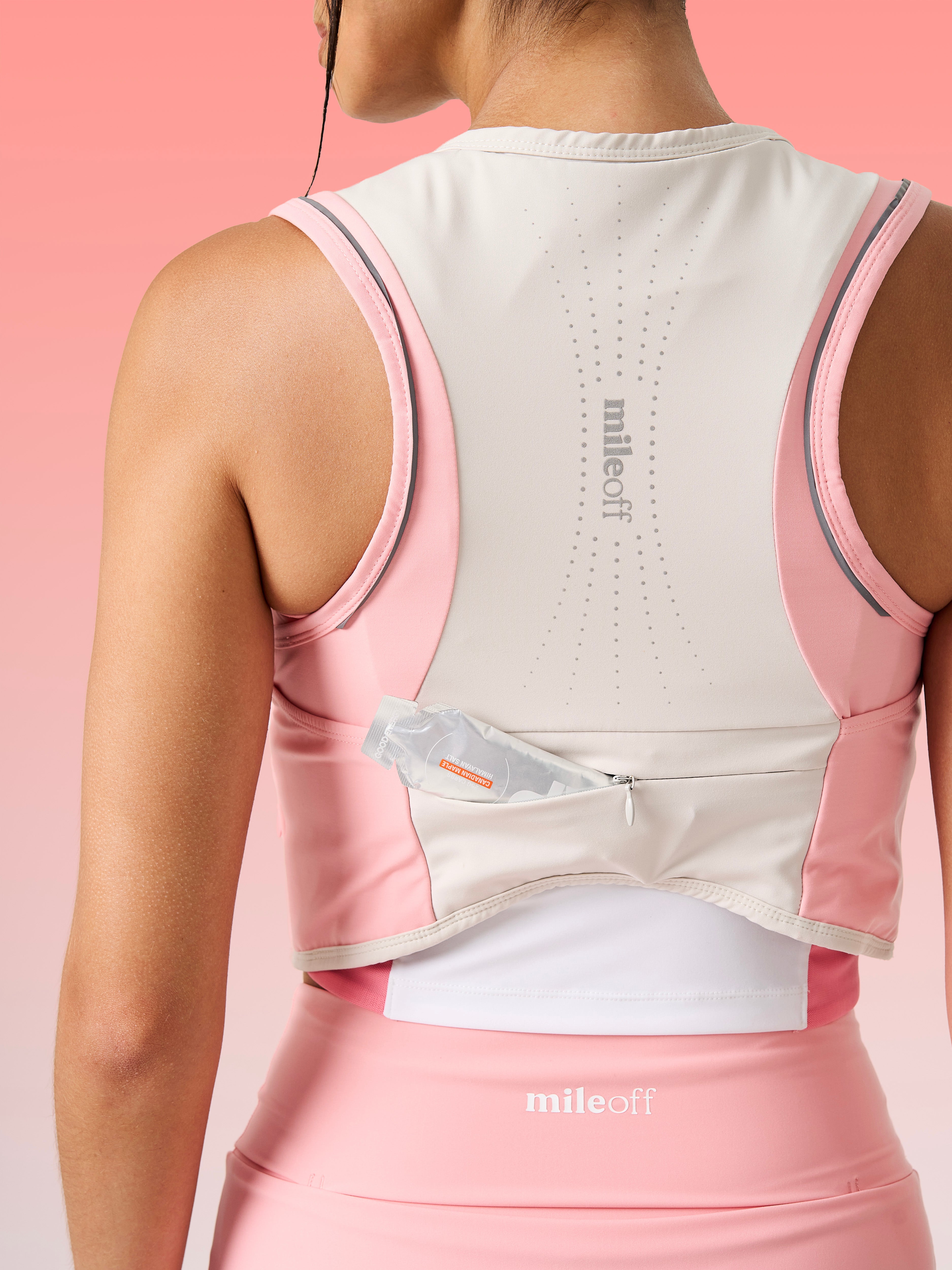 Hydration Run Vest In Strawberry Cream & Coconut Milk