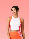 Cropped Race Tank in Watermelon Slush
