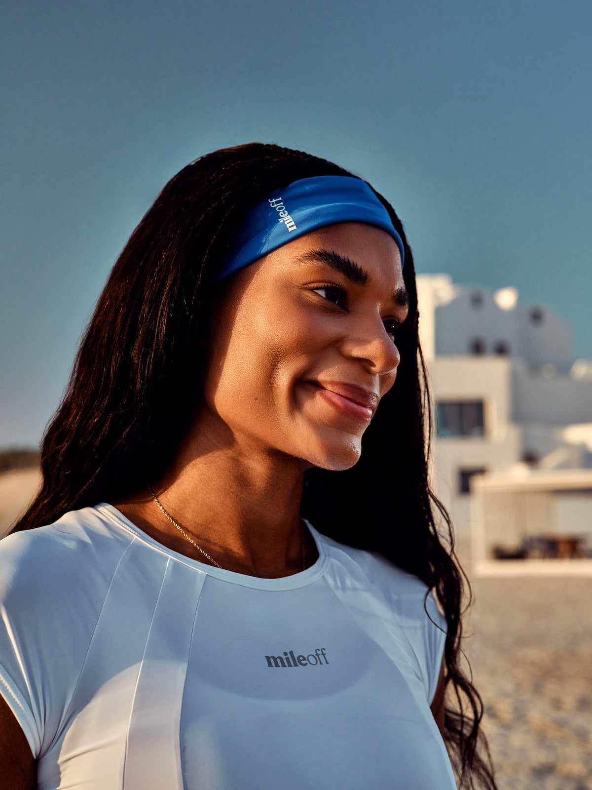 Reversible Headband In Cobalt & Ice Blue