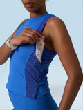 Run Tank Top in Ocean Bloom & Midnight Dream