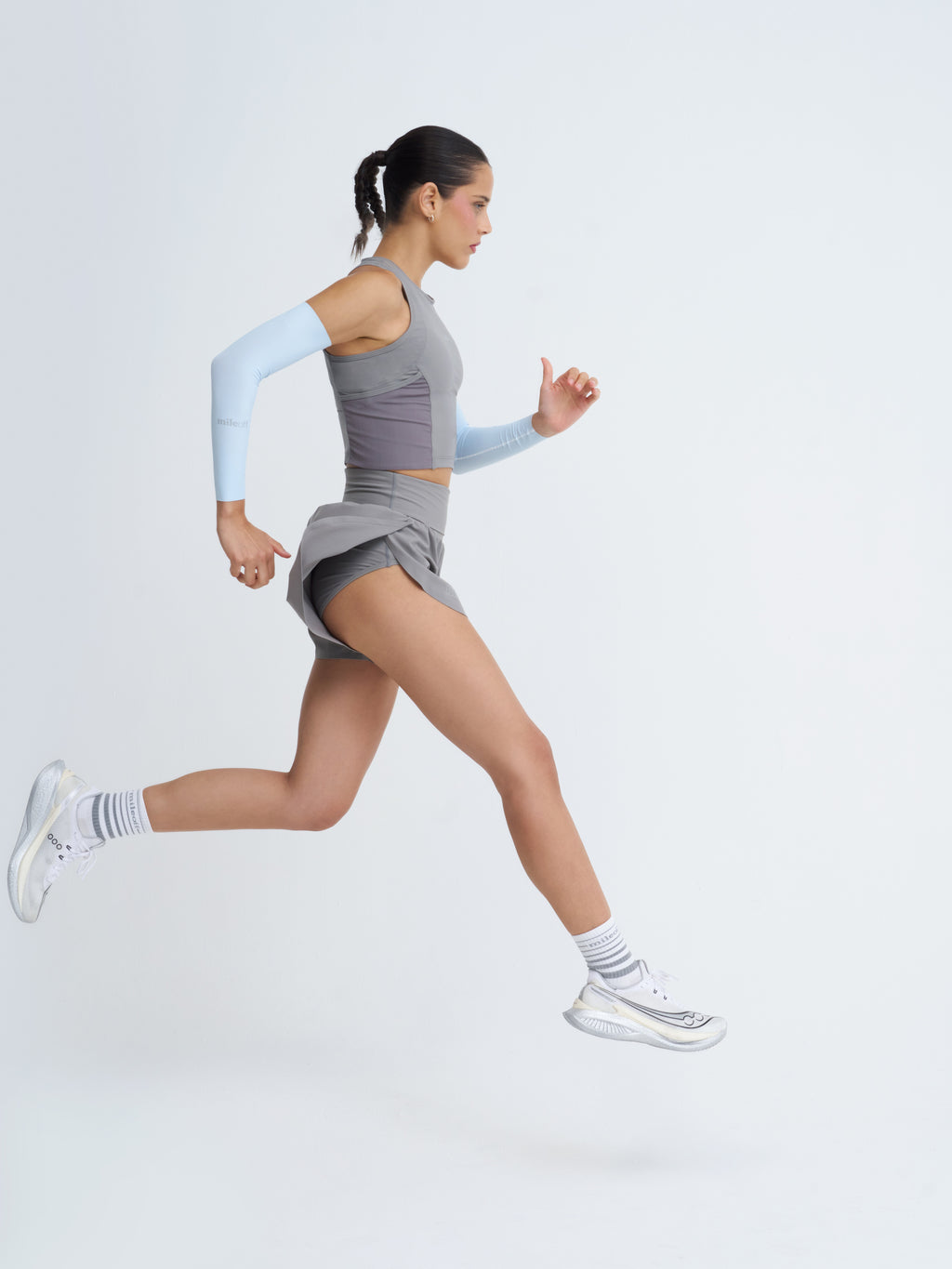 Ultimate Running Arm Sleeves in Blue Frost