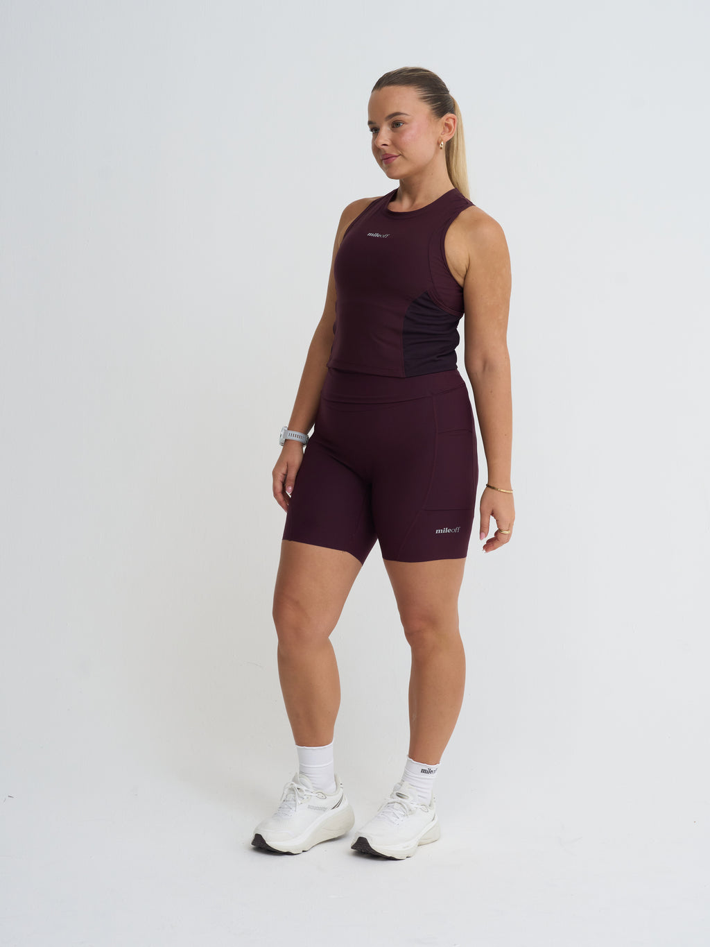 The Ultimate Tight Running Short in Burgundy Bliss