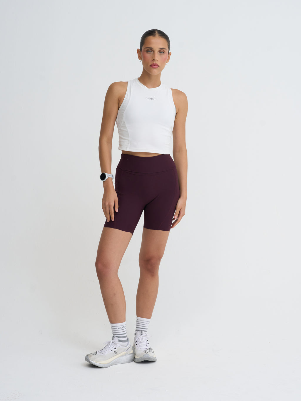 The Ultimate Tight Running Short in Burgundy Bliss
