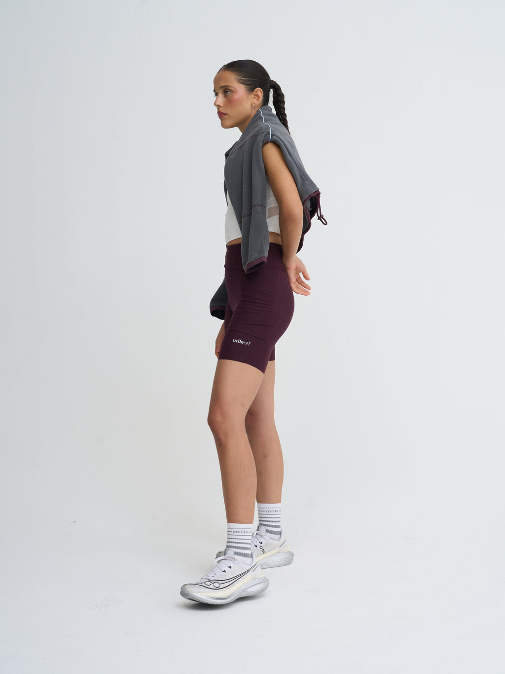 The Ultimate Tight Running Short in Burgundy Bliss