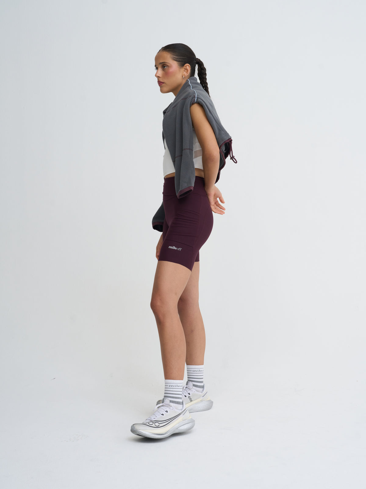 The Ultimate Tight Running Short in Burgundy Bliss