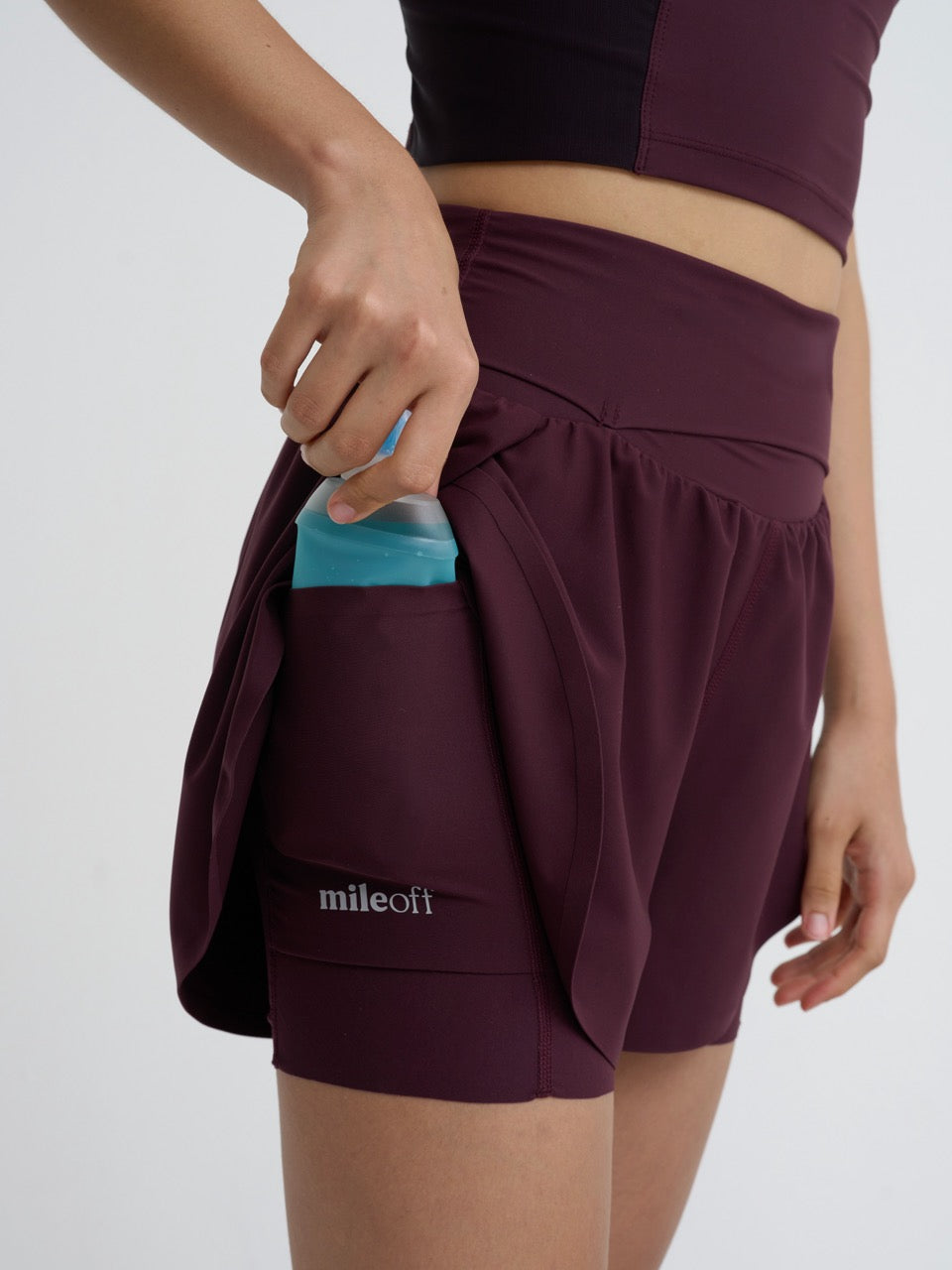 Ultimate 2in1 Run Short in Burgundy Bliss