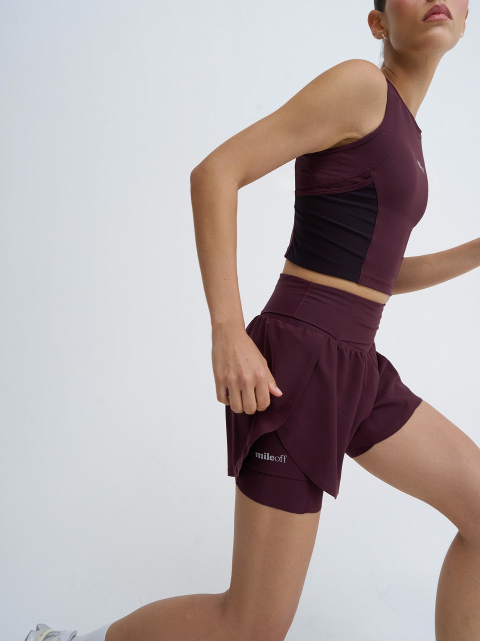 Ultimate 2in1 Run Short in Burgundy Bliss