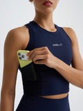 Cropped Race Tank in Midnight Dream