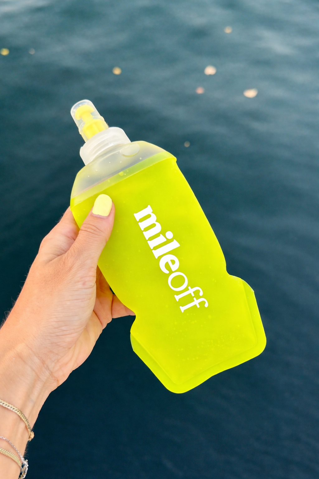 Soft Squishy Water Flask in Lime Green