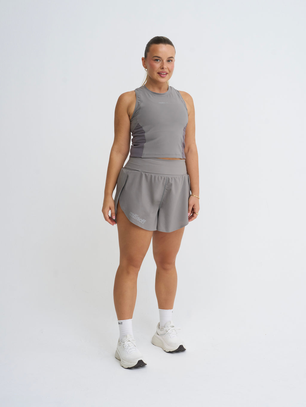 grey cropped tank