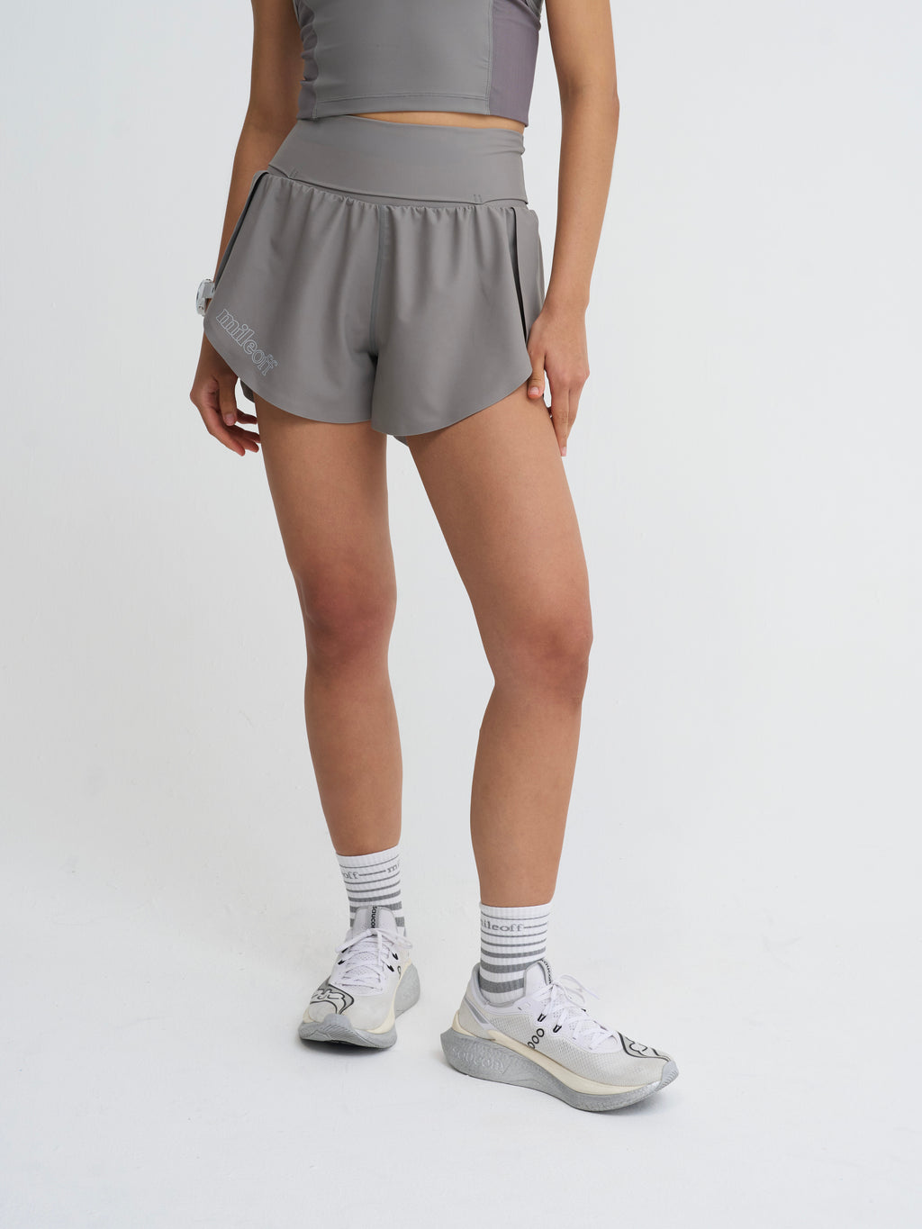 Flowy Short in Grey Haze