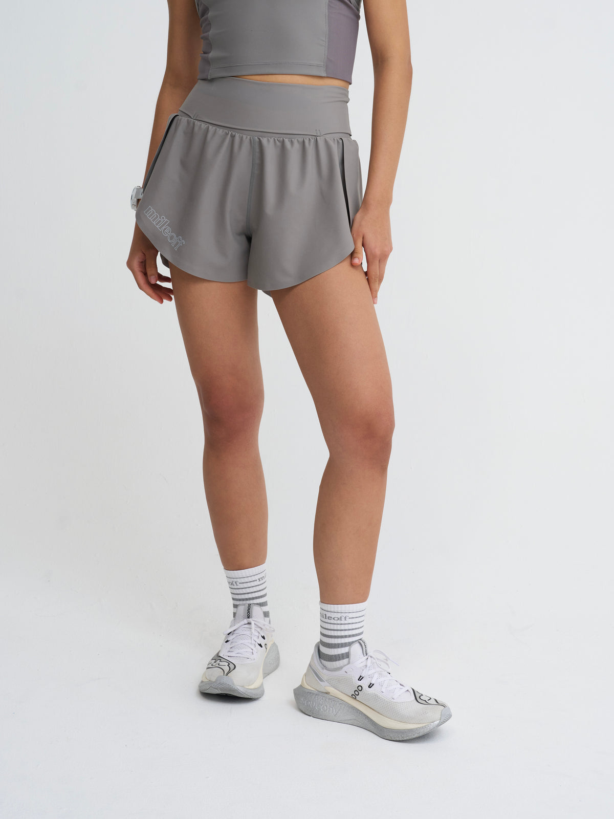 Flowy Short in Grey Haze