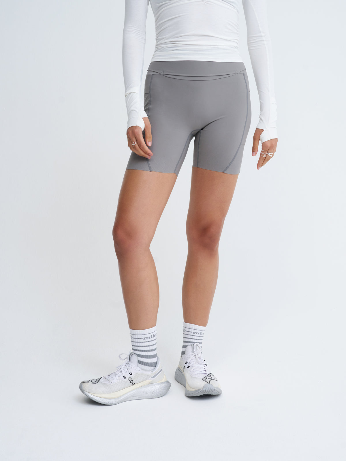 The Ultimate Tight Running Short in Grey Haze