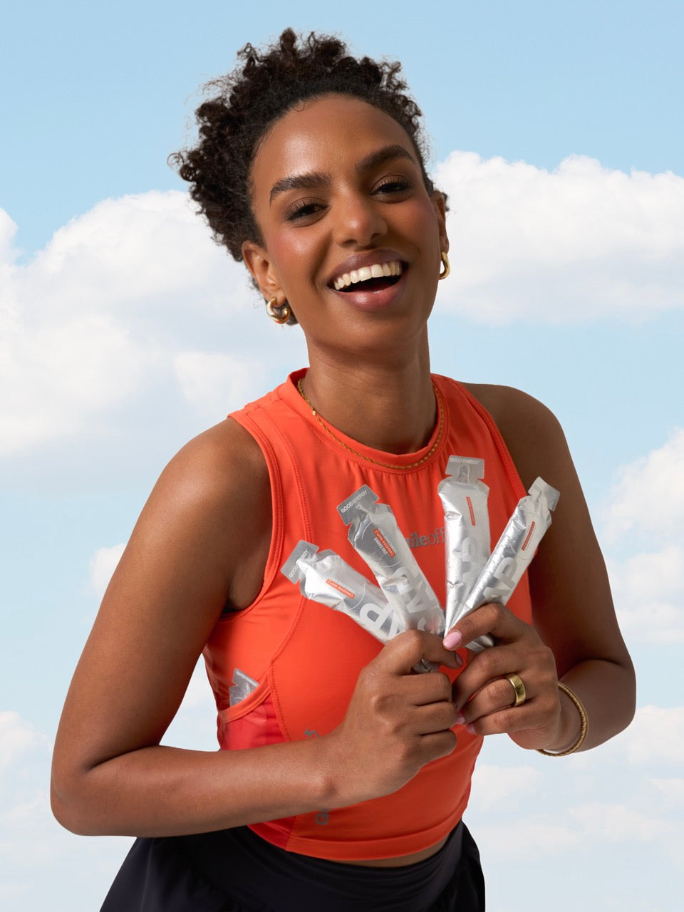 'Bundle of Good Energy' SAP Cropped Race Tank