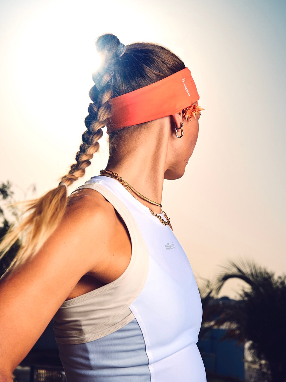 Reversible Headband In Watermelon Slush & Strawberry Cream