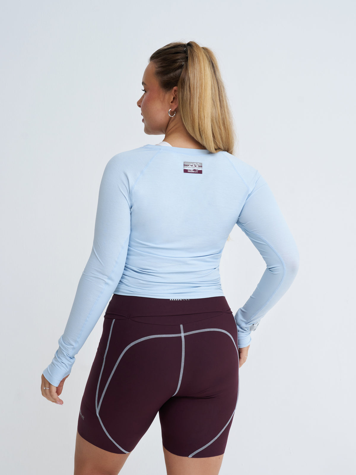 Long Sleeve Run Layer in Blue Frost