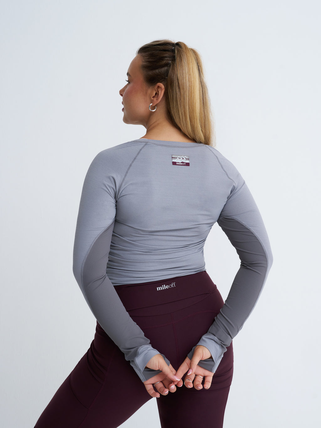 Long Sleeve Run Layer in Grey Haze