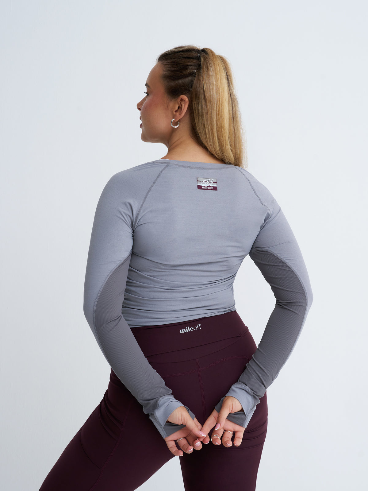 Long Sleeve Run Layer in Grey Haze