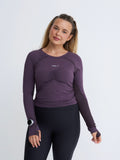 Long Sleeve Run Layer in Burgundy Bliss
