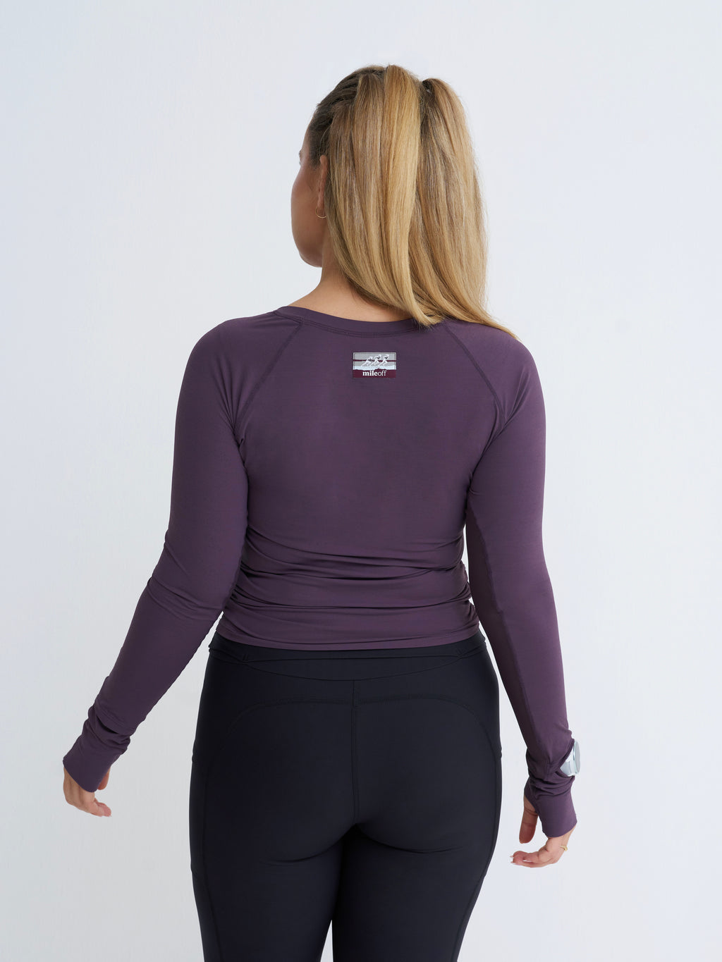 Long Sleeve Run Layer in Burgundy Bliss