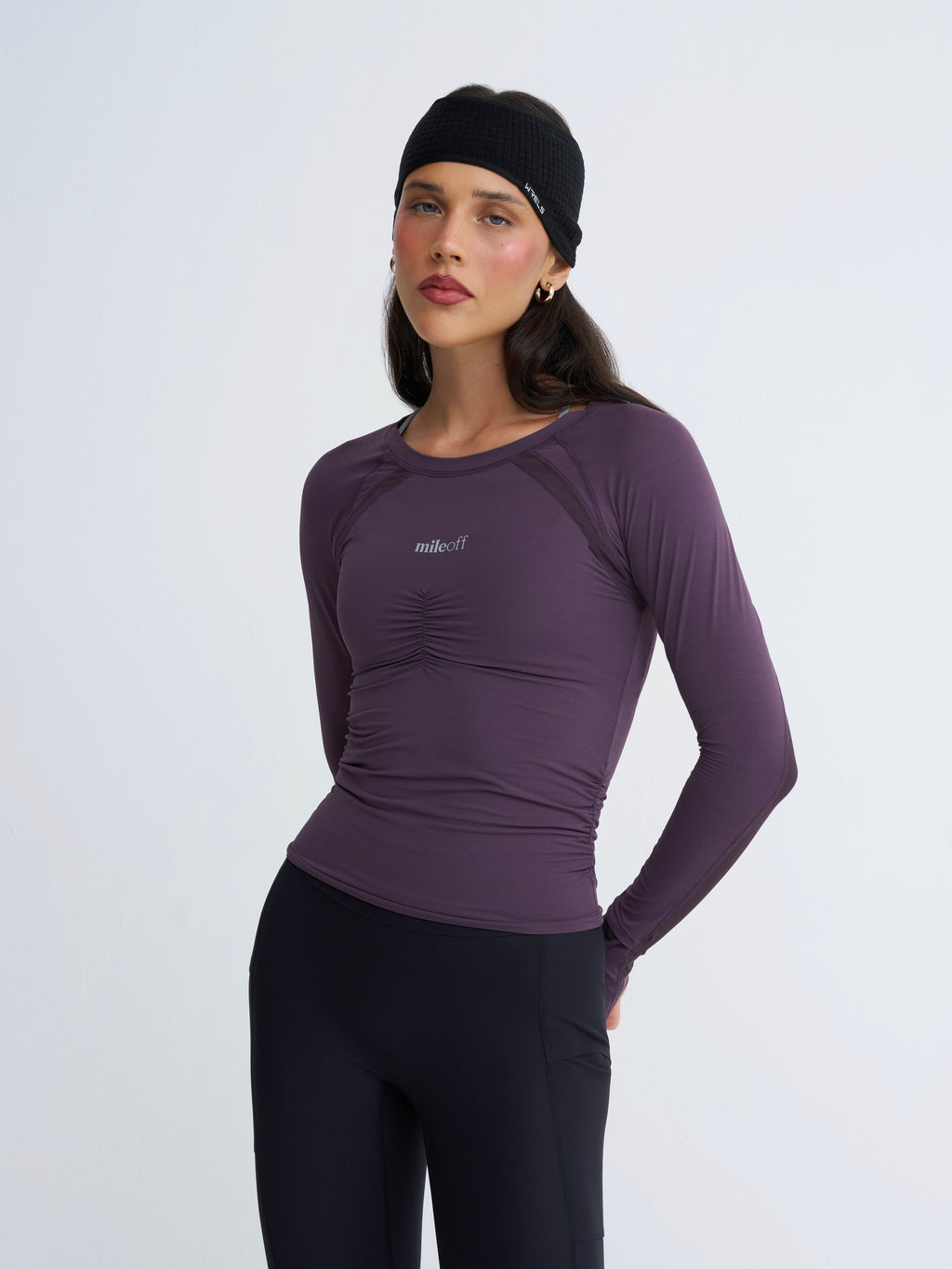 Long Sleeve Run Layer in Burgundy Bliss