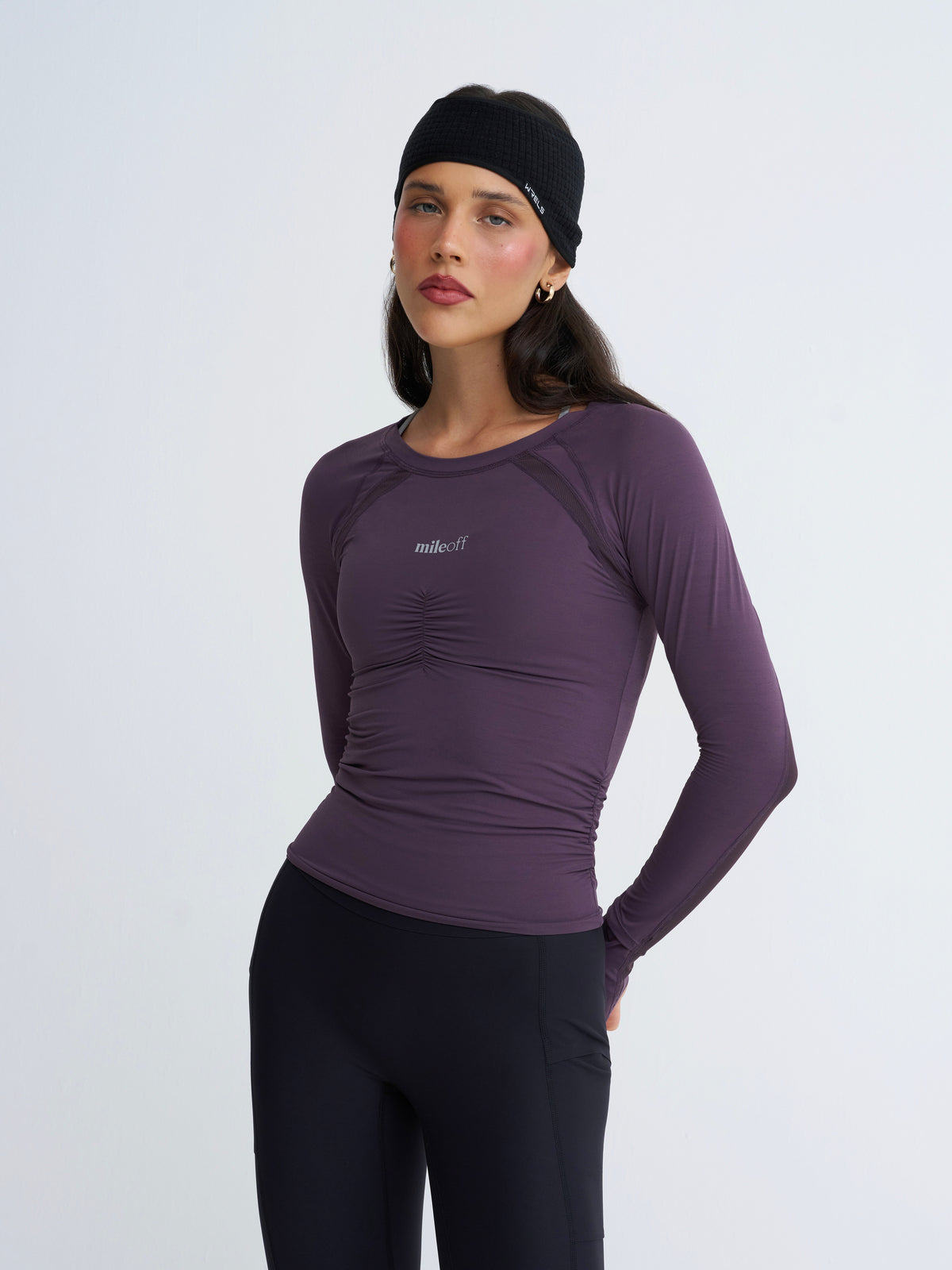 Long Sleeve Run Layer in Burgundy Bliss