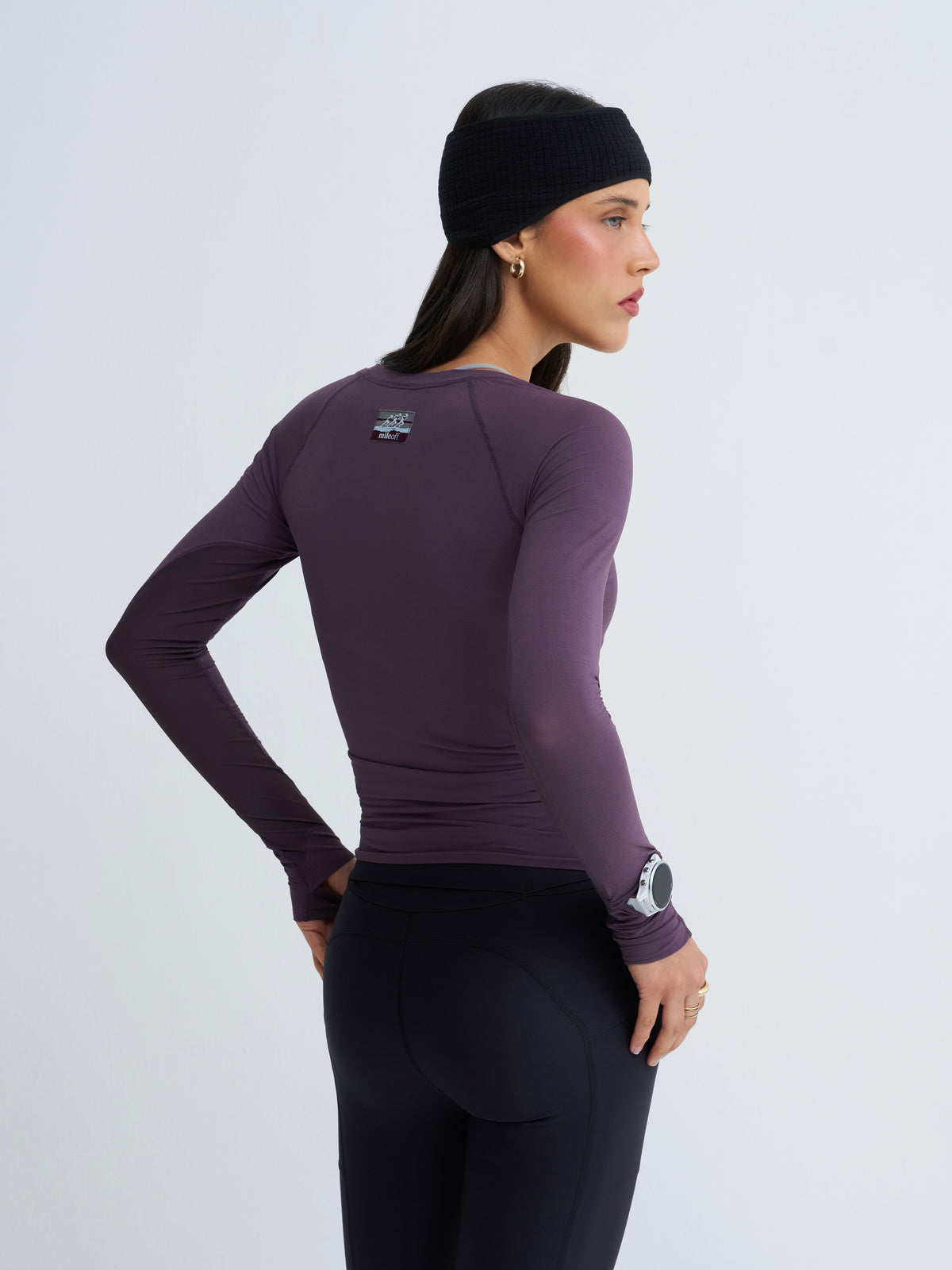 Long Sleeve Run Layer in Burgundy Bliss
