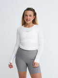 Long Sleeve Run Layer in White