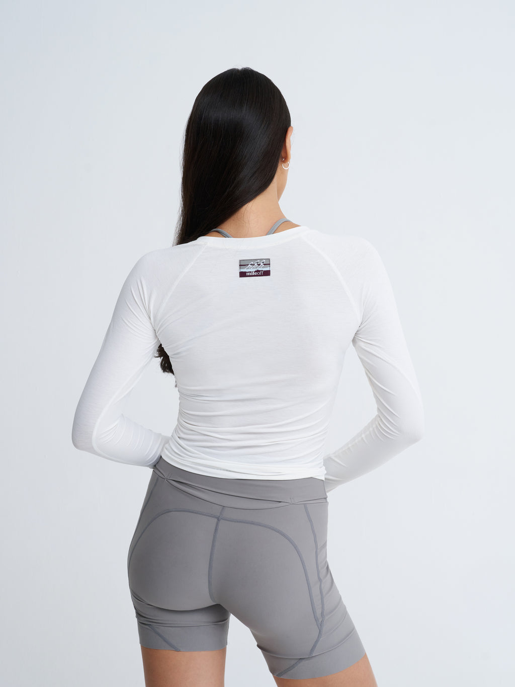 Long Sleeve Run Layer in White