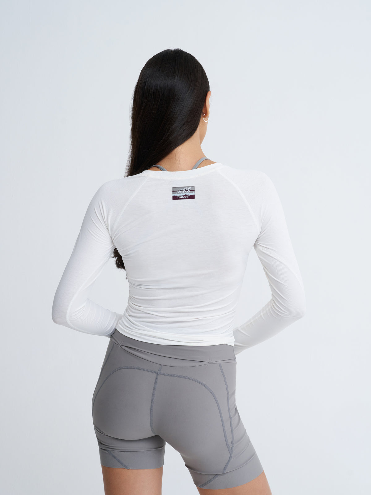 Long Sleeve Run Layer in White