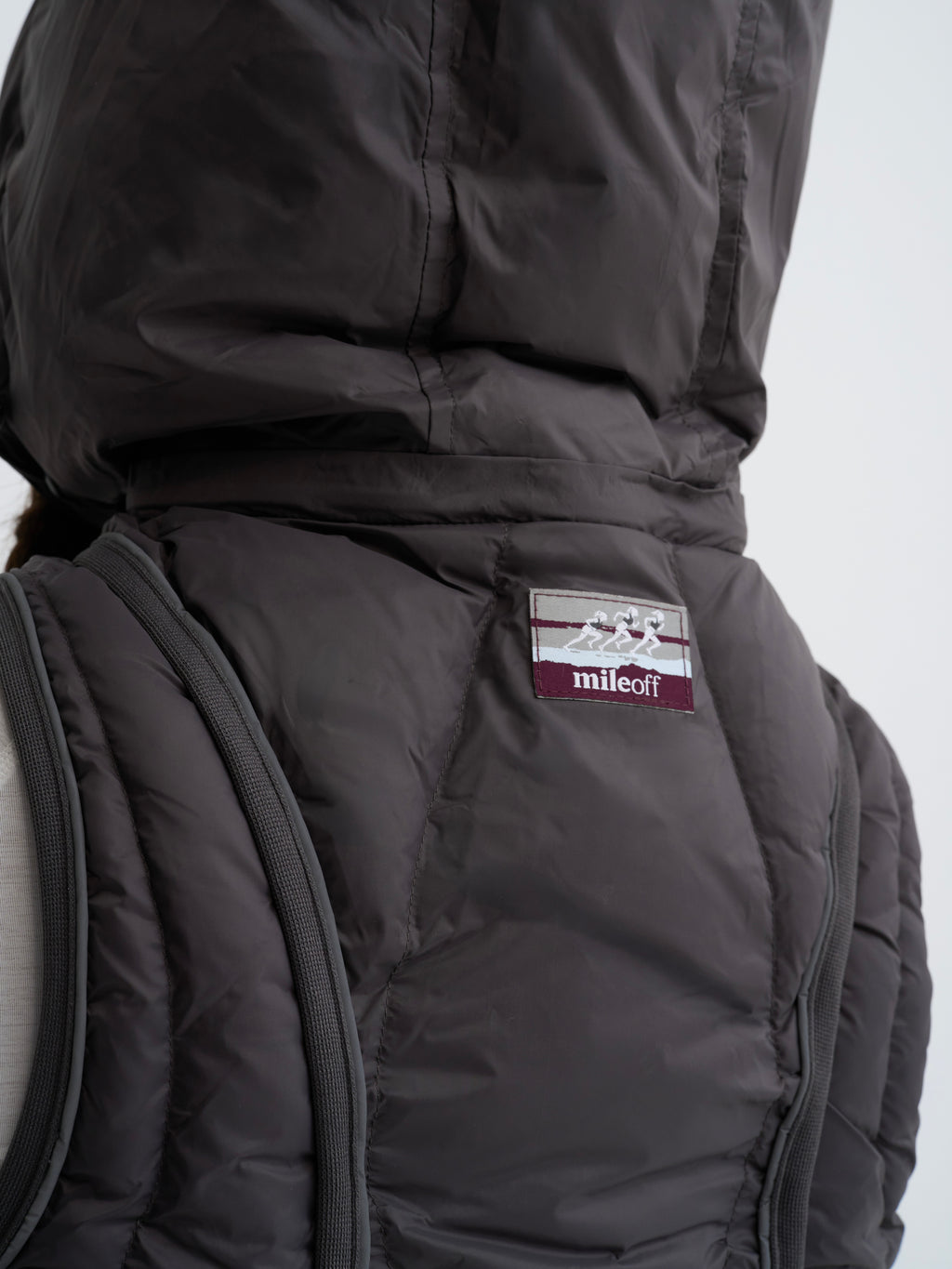 Padded Running Gilet in Grey Haze