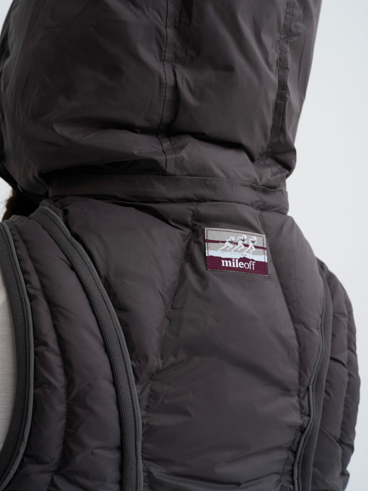Padded Running Gilet in Grey Haze
