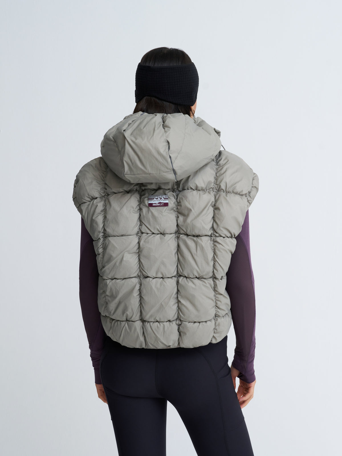 RunPuff Quilted Body Warmer in Grey Haze