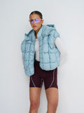 RunPuff Quilted Body Warmer in Blue Frost
