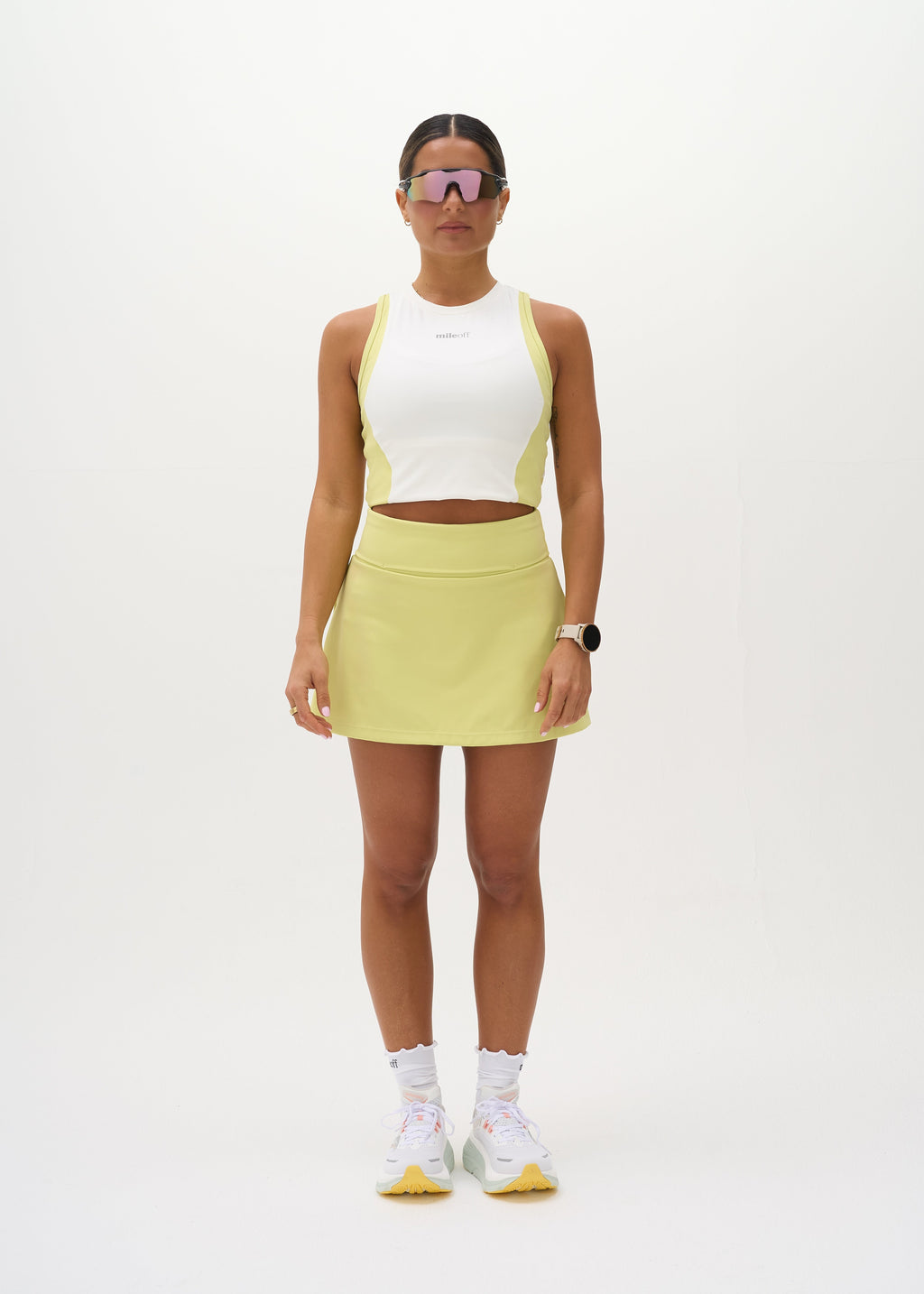 The Ultimate Running Skirt Lime Green front