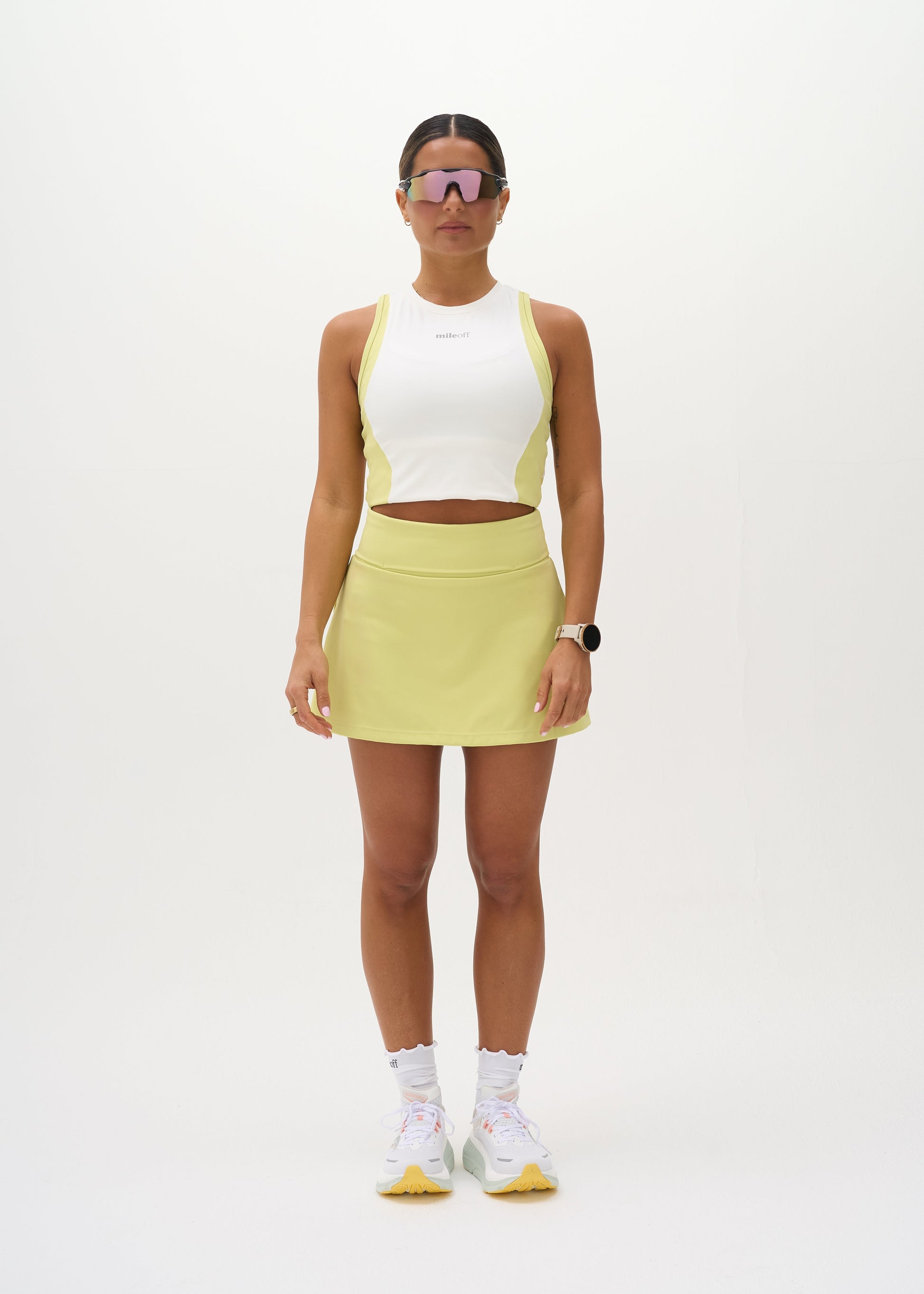 The Ultimate Running Skirt Lime Green front