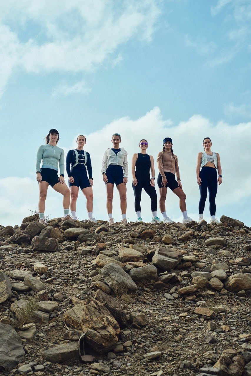 Hydration Run Vest in Night Sky Navy/Ether Green