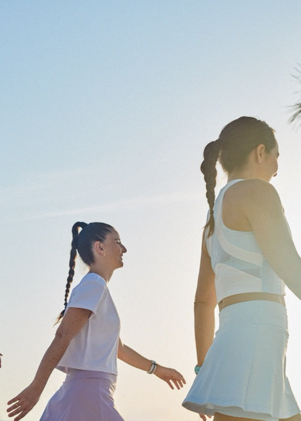 Cropped Run Tee in White