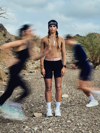 Long Sleeve Running Zip Layer Mountain Mocha