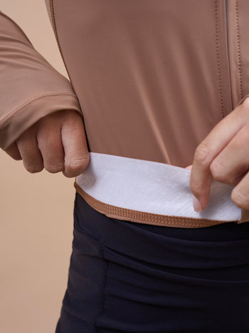 Long Sleeve Running Zip Layer Mountain Mocha