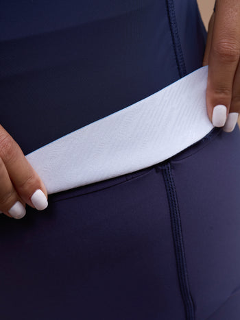 Long Sleeve Running Zip Layer in Night Sky Navy