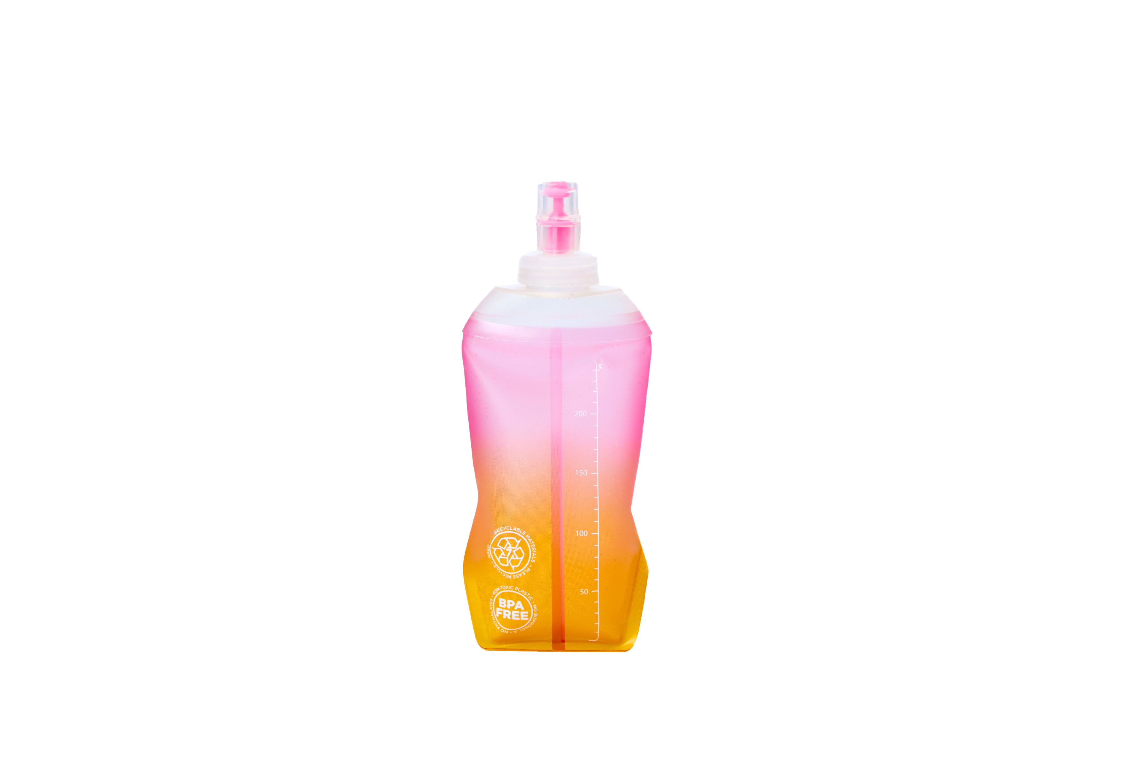 Soft Squishy Water Flask in Ombre Pink & Orange
