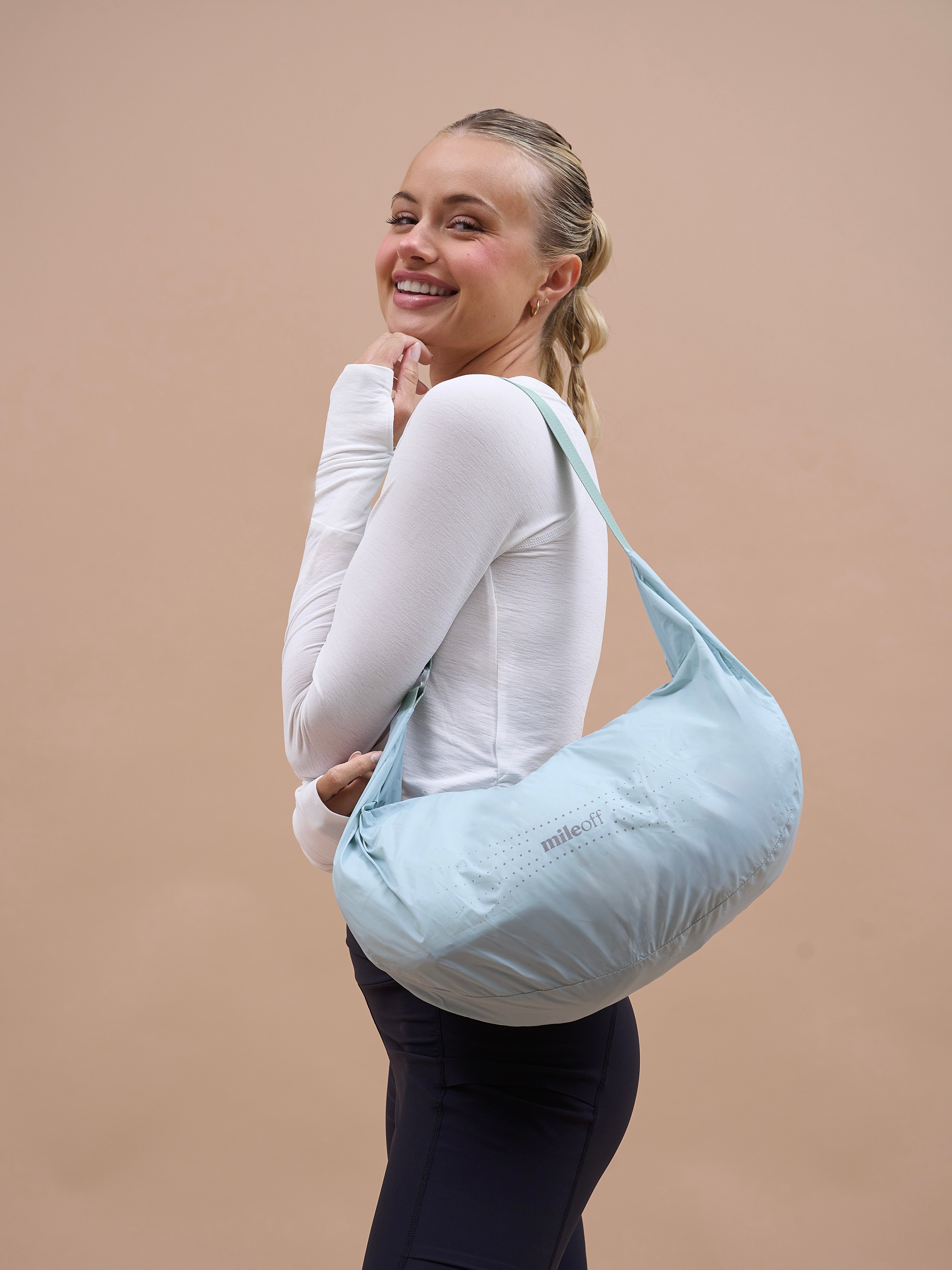 Padded Run Gilet in Ether Green