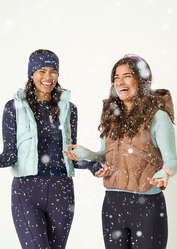 Padded Run Gilet in Ether Green