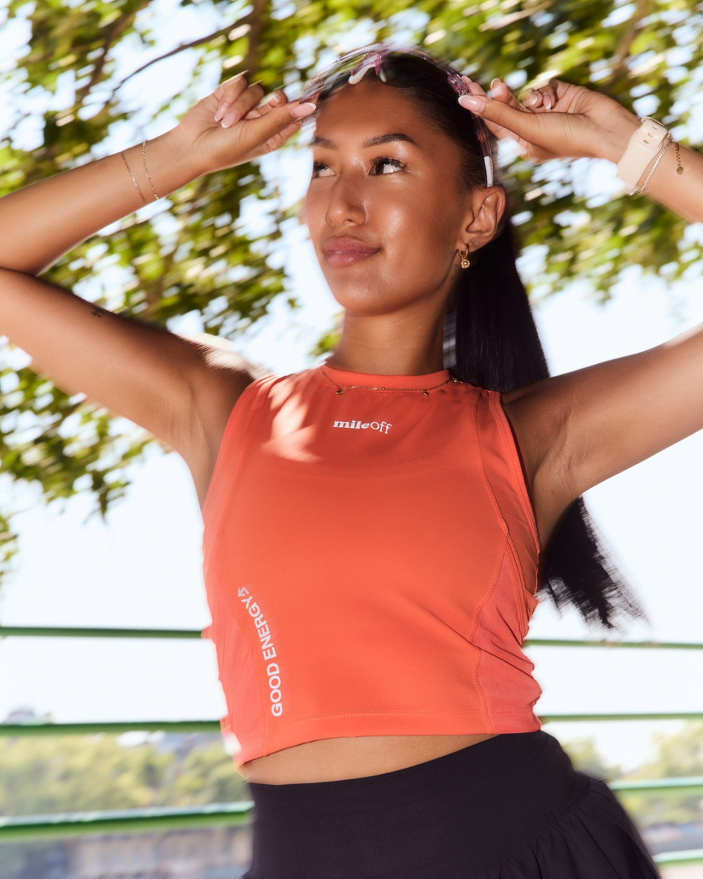 'Bundle of Good Energy' SAP Cropped Race Tank